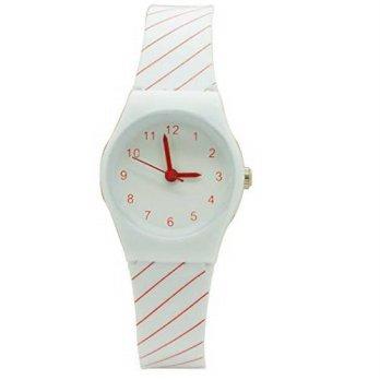 [poledit] AIBI Mini Womens Girls Watches Plastic Caseback Soft Silicon Rubber Strap(White)/12950088