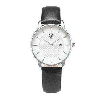 [poledit] AIBI Women Watch Unique Dial Black Leather Strap Analog Display with Date (T1)/12664958