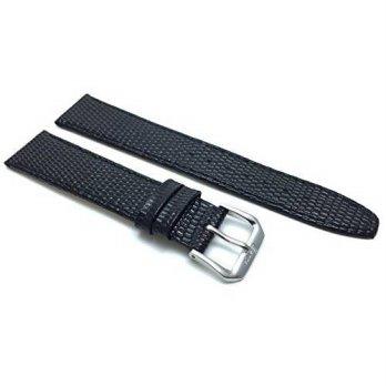 [poledit] Bandini 18mm Black, Lizard Style, Ultra Slim Genuine Leather Watch Strap Band, A/12665511