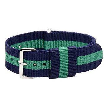 [poledit] Clockwork Synergy, LLC Ladies 18mm Nato SS Raf Nylon Loop Navy Blue / Green Watc/12431984