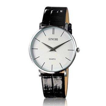 [poledit] Cocotina COCOTINA Ultrathin Black Faux Leather Band White Round Dial Quartz Fash/12679444