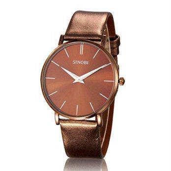 [poledit] Cocotina COCOTINA Ultrathin Brown Faux Leather Band Round Dial Quartz Fashion Ma/12679432