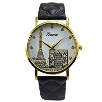 [poledit] Creazydog Creazy Women Paris Eiffel Tower Faux Leather Analog Quartz Wrist Watch/12664775