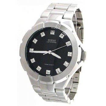 [poledit] GUESS U10023G1 WaterPro Diamond Accent Marker Stainless Steel Bracelet Watches (/12952659