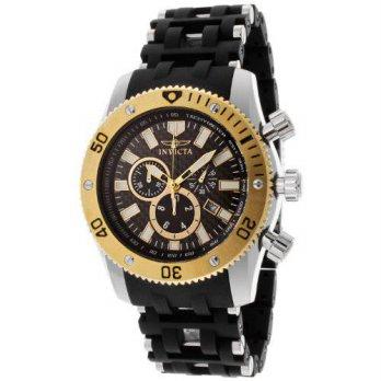 [poledit] Invicta Men`s 13854 Sea Spider Chronograph Black Carbon Fiber Dial Black Polyure/12885894