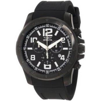 [poledit] Invicta Men`s 1922 Specialty Chronograph Black Dial Black Polyurethane Watch (R1/12952936