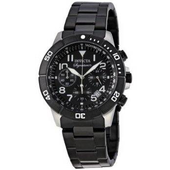 [poledit] Invicta Signature II Chronograph Black Dial Black PVD Steel Mens Watch 7351 (T1)/12585796