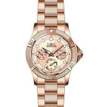 [poledit] Invicta Women`s Angel Rose Gold-Tone Steel Bracelet & Case Quartz Analog Watch 2/12681995