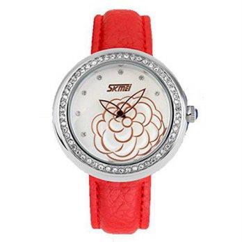 [poledit] KTVM Womens Leather Quartz Wrist Watches with Flower Picture (T1)/12664424