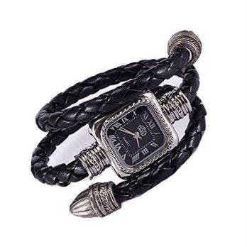 [poledit] KitMax (TM) Snake Shape Roman Numerals PU Leather Band Women Ladies Quartz Wrist/12882014