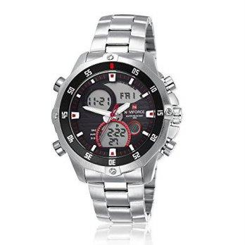 [poledit] NAVIFORCE NaviForce Mens Sport LED Analog-Digital Stainless Steel Quartz Waist W/13108977