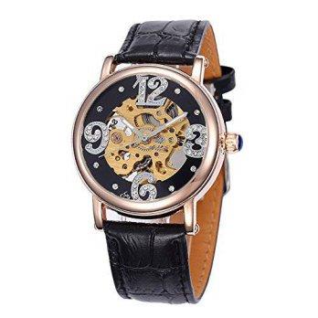 [poledit] SHENHUA Shenhua Women`s Rhinestone Skeleton PU Leather Band Automatic Mechanical/12882072