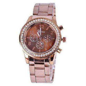 [poledit] Soleasy Geneva Crystal Unisex Stainless Steel Quartz Wrist Watch WTH8293 (T1)/12881479