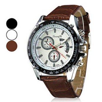 [poledit] Soleasy Next Men`s PU Analog Quartz Watch WTH1020 (T1)/12886986