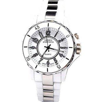 [poledit] Soleasy white steel LED light Men boy Quartz Sport Band Wrist Watch(White) WTH80/12885226