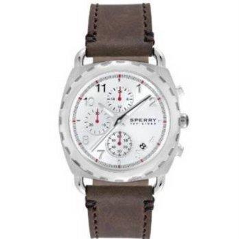 [poledit] Sperry Top-Sider Men`s Chronograph Mariner Brown Leather Strap 40mm 102032 (T1)/12437337