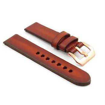 [poledit] StrapsCo 26mm Vintage Rust 4mm Thick Leather Watch Strap w/ PVD Rose Gold Pre-V /12673500