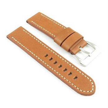 [poledit] StrapsCo Thick Tan Leather Watch Strap with White Stitching size 26mm (T1)/13108724