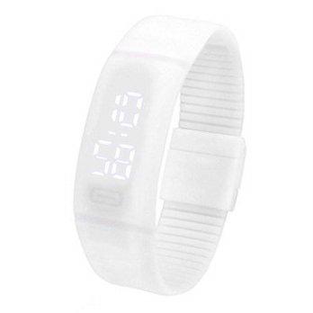 [poledit] TOOPOOT For Unisex Rubber LED Watch Sports Digital Wrist Watch-white (T1)/12436370