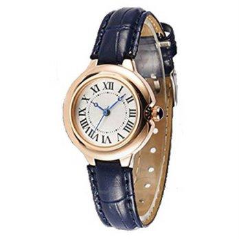 [poledit] TUM Blue Leather Womens Quartz Wrist Watches Nice for Dress (T1)/12664456