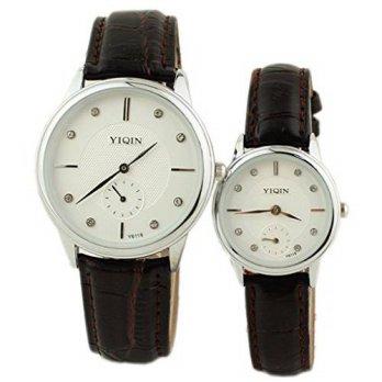 [poledit] TUM Couple Analog Wrist Watches for Lovers with Leather Band (T1)/12664183