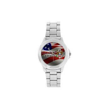 [poledit] US Army Watch Novelty Gift United States Army Veteran and American Flag Unisex S/12676036