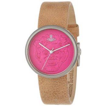 [poledit] Vivienne Westwood Unisex VV021PKTN Neptune Stainless Steel Watch with Brown Leat/12887277