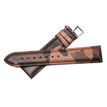 [poledit] Ymid Select New Brown Camouflage Genuine Leather Watch Band Clasp Wristwatch Str/12678480