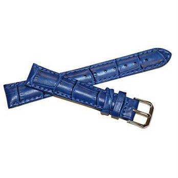 [worldbuyer] 14mm Blue Genuine Leather Crocodile Watch Band Strap L9808-01/1413187