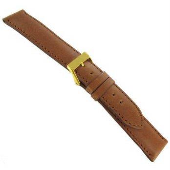 [worldbuyer] 16mm Morellato Genuine Oil Leather Padded Stitched Tan Watch Band Long-969/1347828