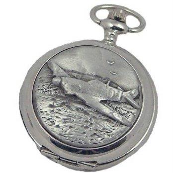 [worldbuyer] A E Williams 4858 Hurricane fighter mens quartz pocket watch with chain/1345397