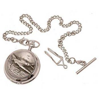 [worldbuyer] AEW Pocket watch - Solid pewter fronted mechanical skeleton pocket watch - Hu/1348584