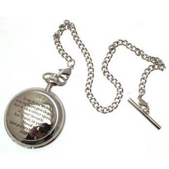 [worldbuyer] AEW Solid pewter fronted quartz pocket watch To Be Born Welsh/1349433