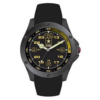 [worldbuyer] AUTHENTIC APPAREL Mens U.S. Army C33 Entry Level Watch, Black And Yellow Dial/1378330