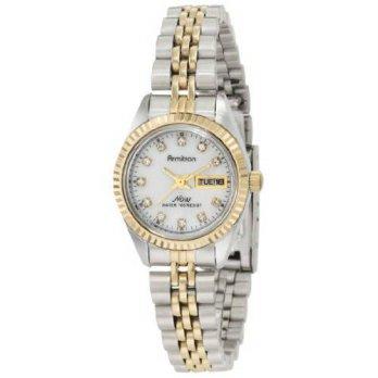 [worldbuyer] Armitron Womens 75/2475MOP Swarovski Crystal Accented Two-Tone Bracelet Watch/1374712