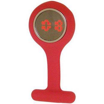 [worldbuyer] BOXX Boxx Led Digital Indian Red Rubber Infection Control Nurses Fob Watch/1344454