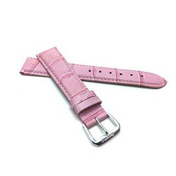 [worldbuyer] Bandini 14mm Pink Womens Alligator Style Genuine Leather Watch Strap Band/1343335