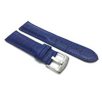 [worldbuyer] Bandini 20mm Royal Blue Mens Alligator Style Genuine Leather Watch Strap Band/1355362