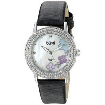 [worldbuyer] Burgi Womens BUR142SS Round White Dial Three Hand Quartz Strap Watch/1374794