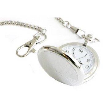 [worldbuyer] C Trimming USA Inc Vintage Style Mens Nickel Color Quartz Pocket Watch/1343718