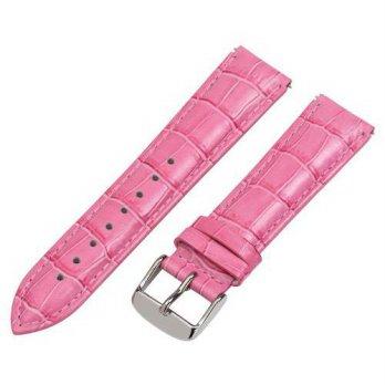 [worldbuyer] Clockwork Synergy, LLC 18mm 2 Piece Ss Leather Croco Grain Pink Interchangeab/1349744