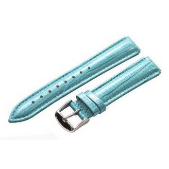 [worldbuyer] Clockwork Synergy, LLC 18mm 2 Piece Ss Leather Lizard Grain Turquoise Interch/1343836