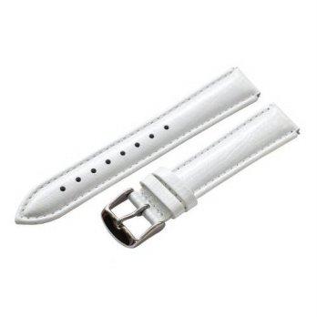 [worldbuyer] Clockwork Synergy, LLC 18mm 2 Piece Ss Leather Lizard Grain White Interchange/1345263