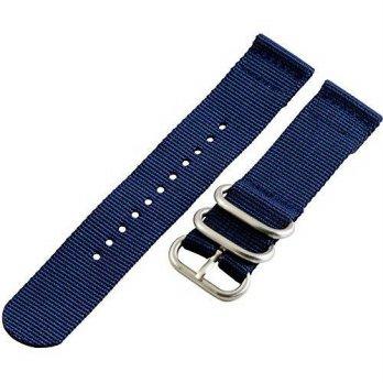 [worldbuyer] Clockwork Synergy, LLC 22mm Navy Blue 2 Piece 3-ring Ss Heavy Nato Nylon Repl/1344945