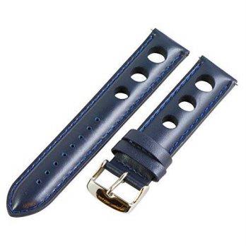 [worldbuyer] Clockwork Synergy, LLC 22mm Rally 3-hole Smooth Navy Blue Leather Interchange/1350721