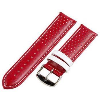 [worldbuyer] Clockwork Synergy, LLC 22mm Rally Perforated Smooth Red / White Leather Inter/1345481