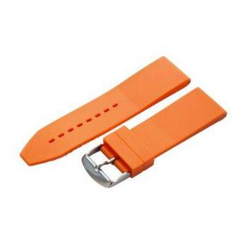 [worldbuyer] Clockwork Synergy, LLC 24mm 2 Piece Ss Divers Silicone Orange Interchangeable/1356105