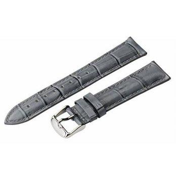 [worldbuyer] Clockwork Synergy, LLC 24mm 2 Piece Ss Leather Classic Croco Grain Grey Inter/1353111