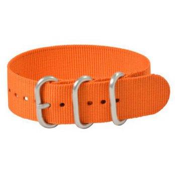 [worldbuyer] Clockwork Synergy, LLC 24mm Orange Urban 3 Ring Military Nylon Watch Band Str/1356497