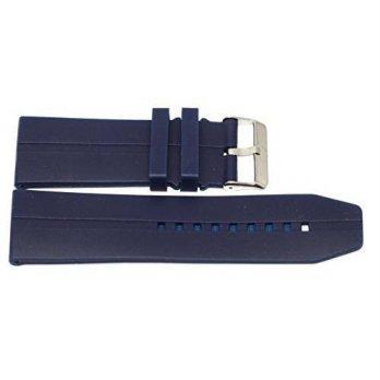 [worldbuyer] Cuir De Lyon 30MM DARK BLUE SOFT RUBBER SILICONE DIVER SPORT WATCH BAND STRAP/1355297